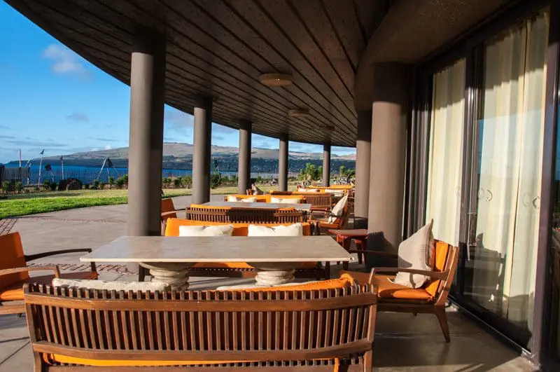 Restaurante Poerava: vista para o Oceano Pacífico