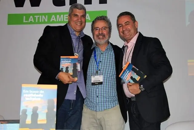 Luis Borges e Osmar DaCosta, da North America com Paulo Atzingen