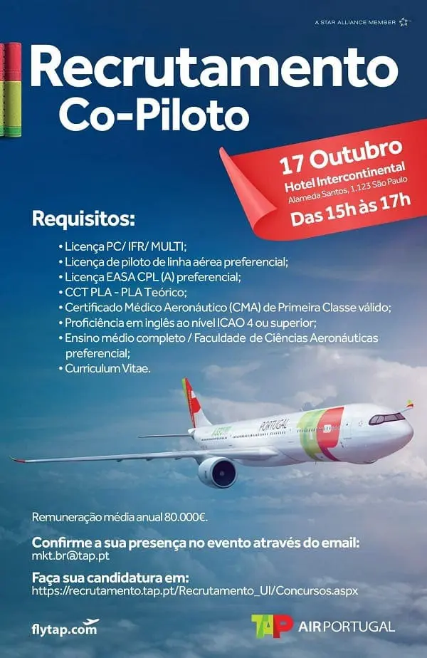 Recrutmento Piloto TAP - diario-do-turismo