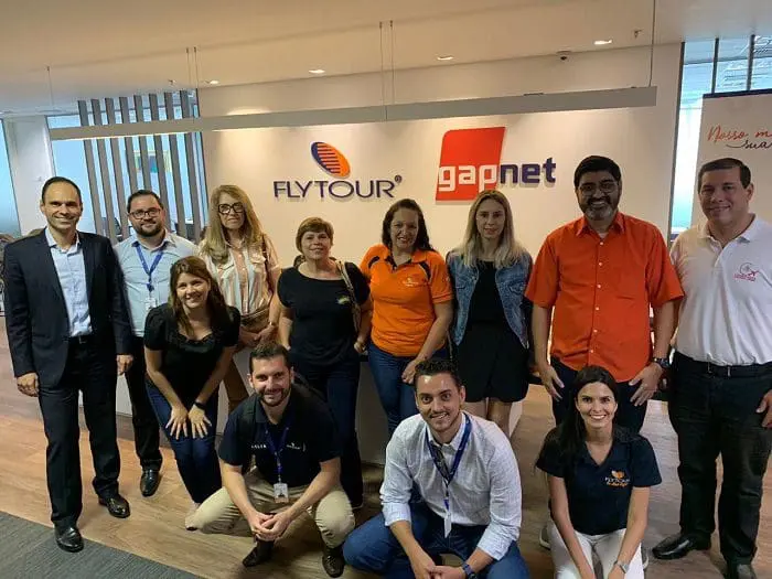 Grupo de agentes de Bauru no almoço com a Air Canada