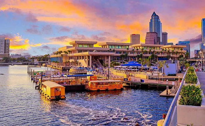 Pôr do sol em Tampa, na Flórida