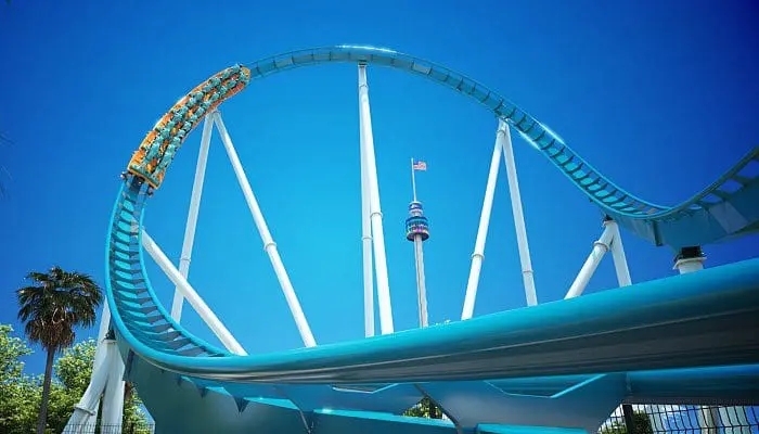 Nova montanha-russa do Seaworld Orlando, que deve ser inaugurada em 2023