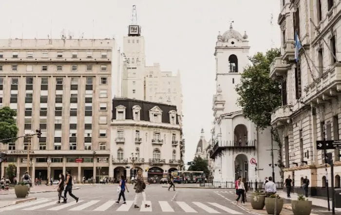 Vista da rua em Buenos Aires