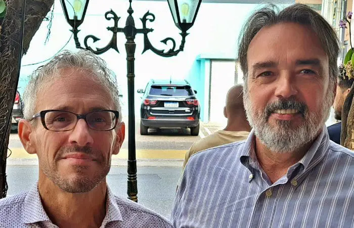Stéphane Villeneuve e Carlos Vianna, executivos da Sita (foto: Diário do Turismo)