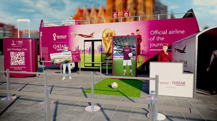 onibus_the_journey_tour_qatar_airways The Journey Tour, ônibus da Qatar Airways que oferecerá experiências interativas para os torcedores da Copa do Mundo.
