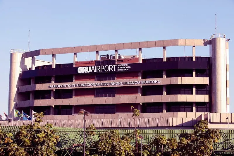 GRU Airport recebeu em novembro deste ano mais de 3,5 milhões de passageiros: foto da fachada do Guarulhos Airport - GRU Airport
