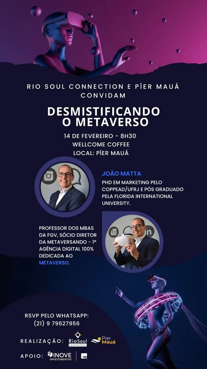 Desmistificando o Metaverso: evento acontece dia 14 no RJ