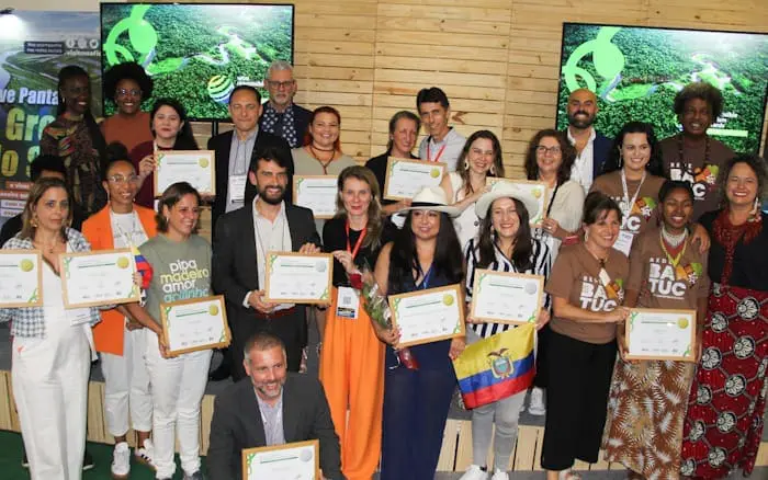 Vencedores do Prêmio de Turismo Responsável WTM 2023 (Foto: Geovana Fraga)