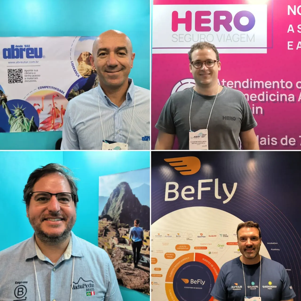 Rony Corrêa - diretor geral da Abreu no Brasil, Guilherme Wroclawski - sócio fundador e CEO da Hero Seguros, William Cavalcanti - sócio fundador da Machupichu Brasil e Fernando Lermi, head comercial da BeFly.