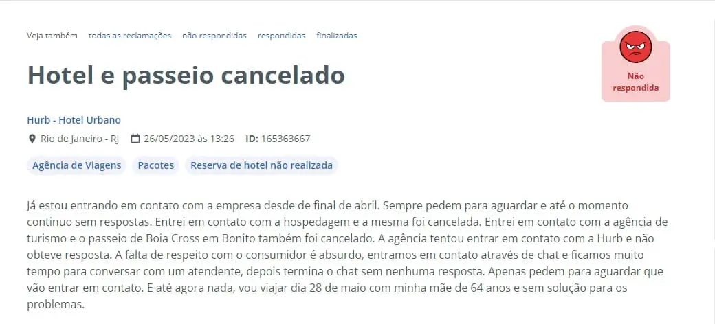 Reclamação Hurb
