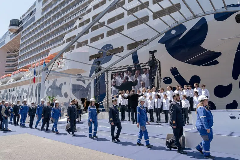 Cerimônia de entrega do MSC Euribia (Créditos: Bernard Biger)