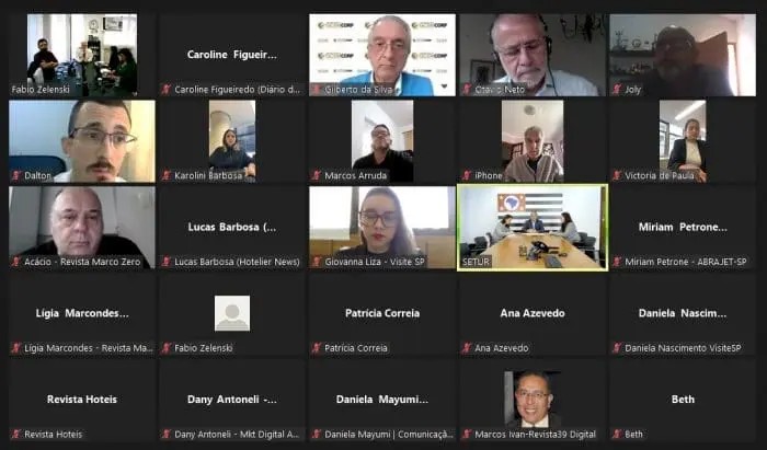 SETUR-SP lançará Creditur: secretário explica, durante coletiva de imprensa online do SPCVB, como funcionará o programa