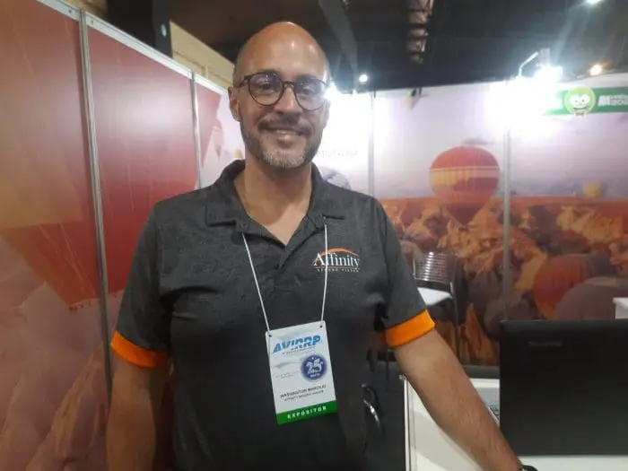 Veja fotos da 25ª Feira de Turismo AVIRRP: Washington Marcilio, da Affinity Seguro Viagem