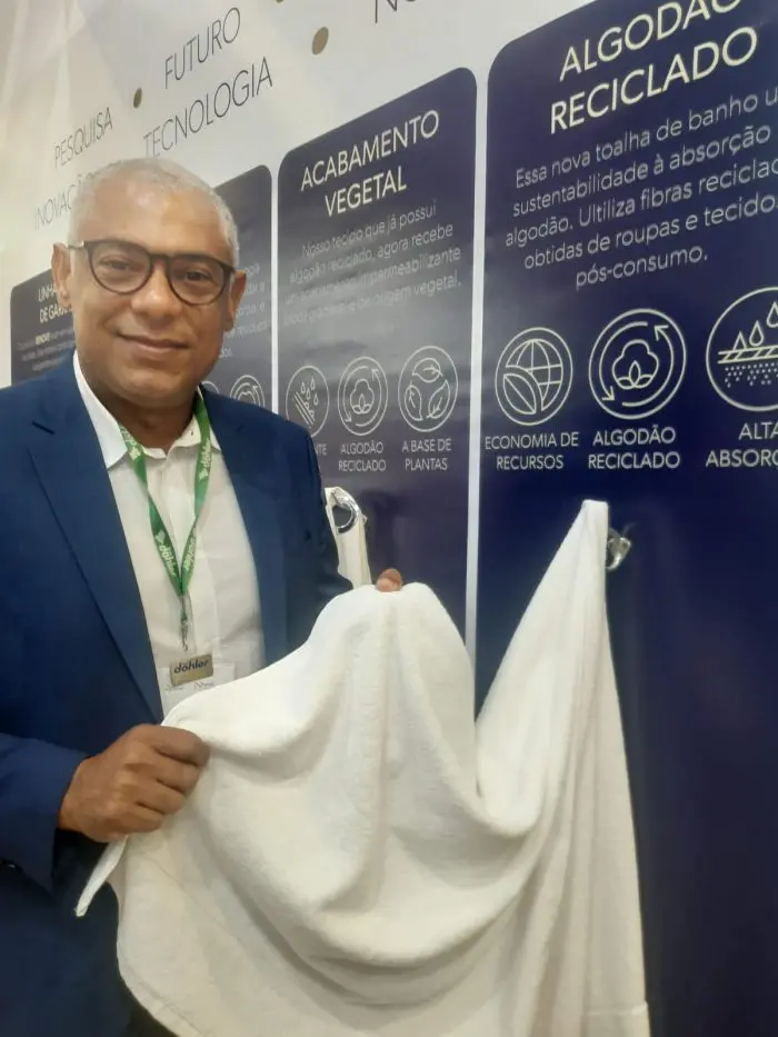 Toalha feito de algodão 100% renovável