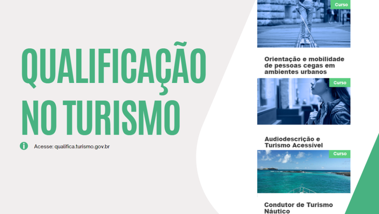 Cursos fazem parte da Plataforma Qualifica Turismo (Foto: MTur) Cursos fazem parte da Plataforma Qualifica Turismo (Foto: MTur)