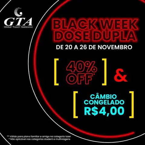 Black Friday / Black Week na GTA dura até dia 26 de novembro