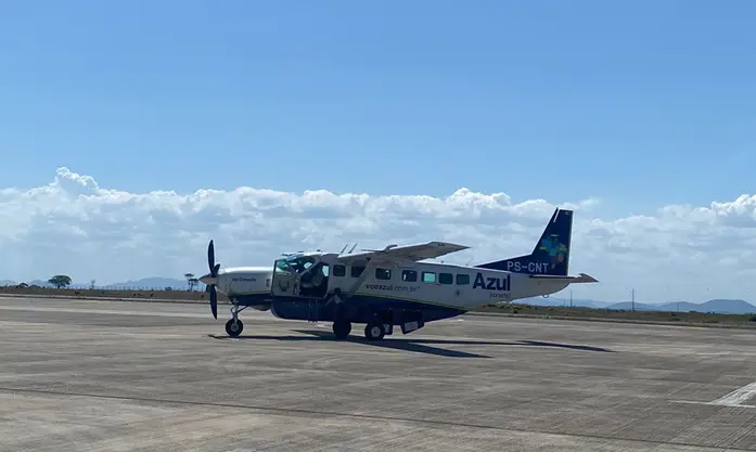 Azul inaugura voos entre Linhares (ES) e Belo Horizonte (MG): foto de uma aeronave modelo Cessna Grand Caravan