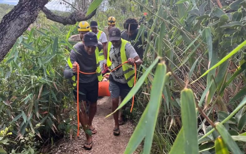 Resgate de turista que morreu após escorregar e se afogar em cachoeira na Chapada dos Veadeiros - Goiás Foto Divulgação Corpo de Bombeiros