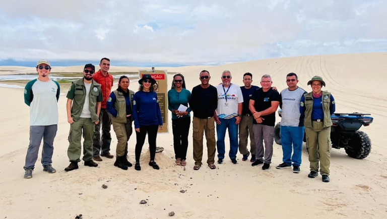 Visita técnica no Parque Nacional dos Lençois Maranhenses (Crédito: Emmyly Freitas)
