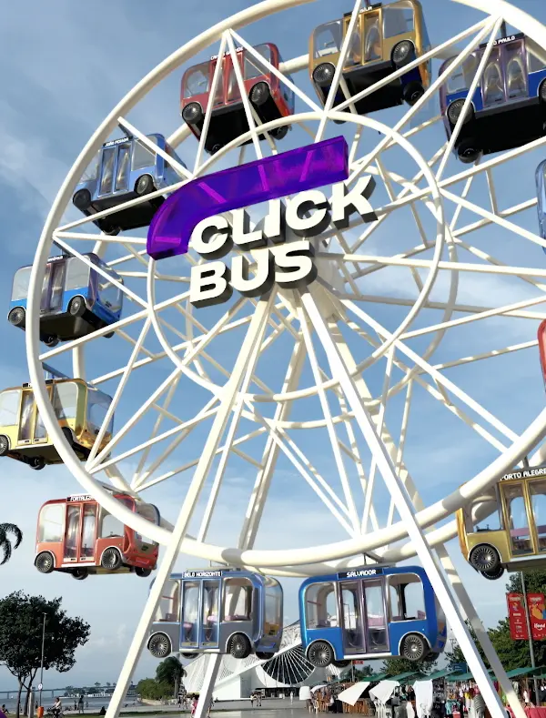 Roda-gigante na ClickBus no RJ (Foto: Divulgação)