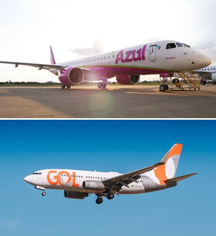 AZUL E GOL COMPARTILHAMENTO Azul e GOL
