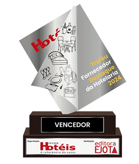 Troféu Prata (2024) Troféu Fornecedor Destaque da Hotelaria - Crédito: divulgação
