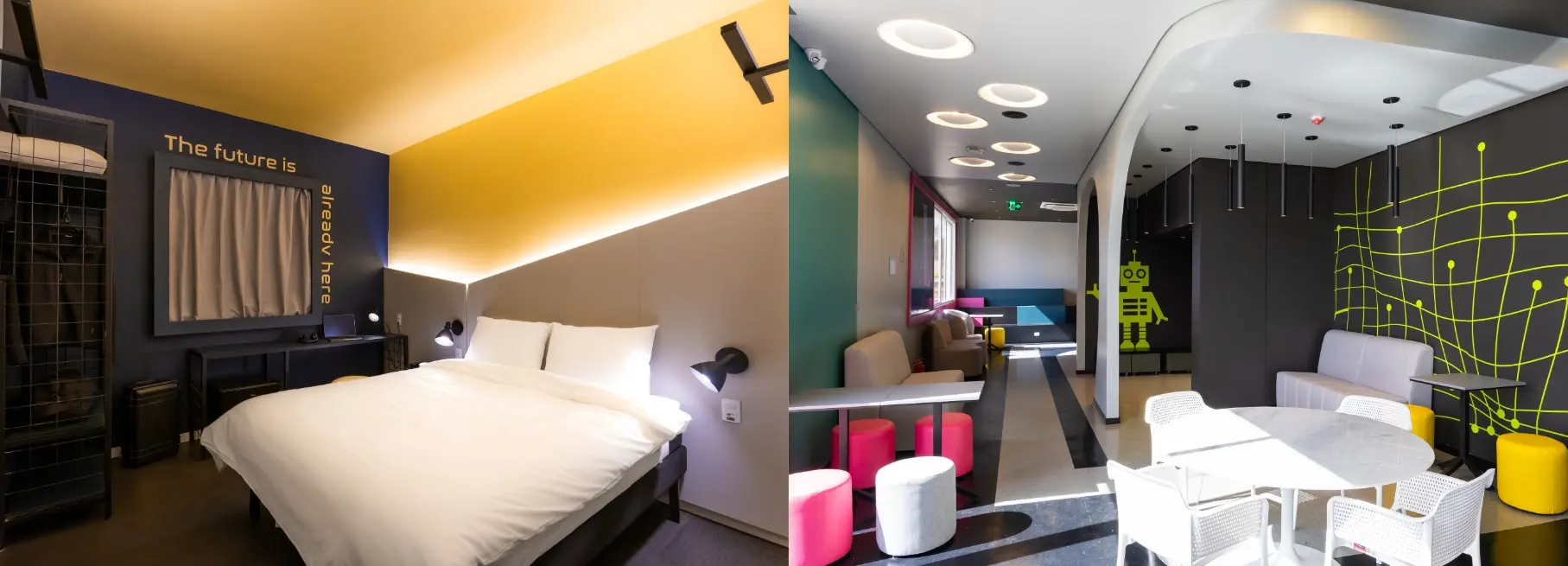 O hotel ganhou temática de design inspirada no futurismo e na inovação - Foto: divulgação