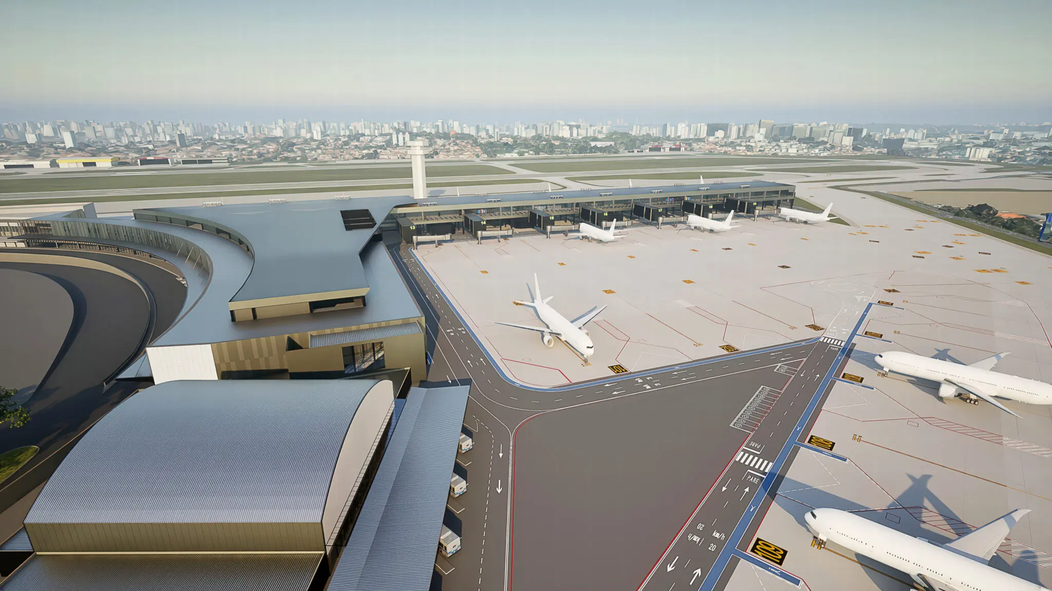 Projeto de ampliação e modernização do Aeroporto de Congonhas - Crédito: divulgação Aena