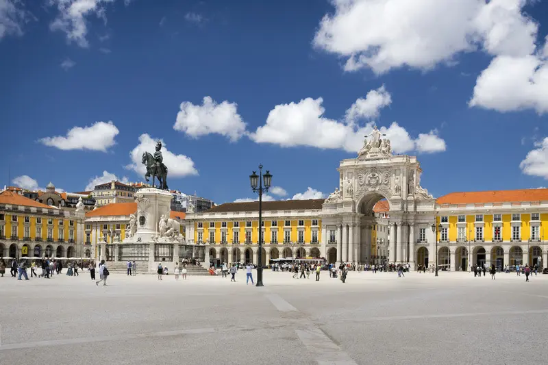 Holidays in Portugal - Praca do Comercio in Lisbon Embratur Lisboa