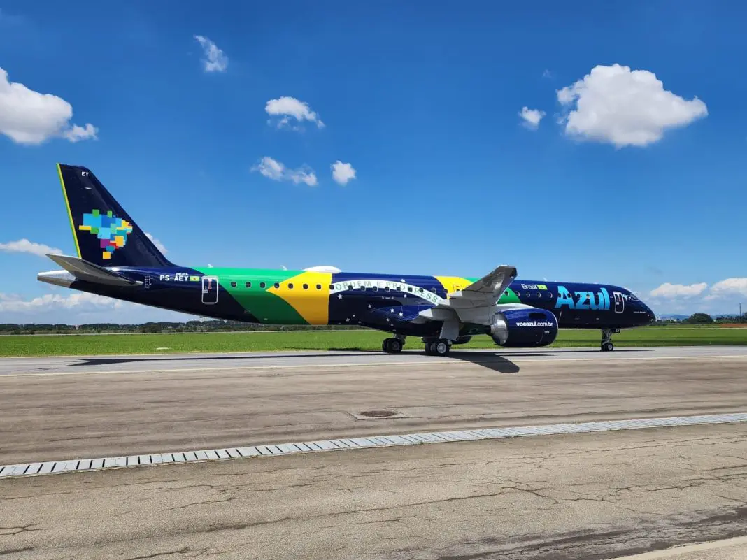 Azul transportou 7,8 milhões de pessoas nos três primeiros meses deste ano, 670 mil passageiros a mais em comparação com o mesmo período do ano passado - Foto: divulgação