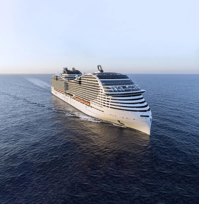 MSC World Europa, o primeiro navio da classe World da MSC Cruzeiros - Crédito: divulgação