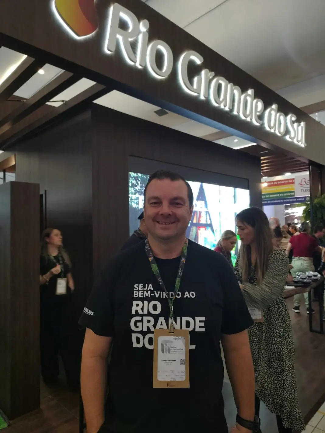 Leandro Webber Fernandes, chefe de Promoção e Marketing do Rio Grande do Sul, durante o Festival das Cataratas, em Foz do Iguaçu – Crédito: Bárbara Sega / DT