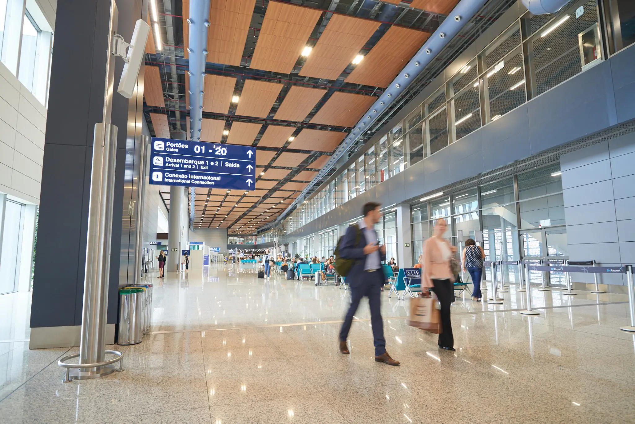 Nos últimos anos, terminal internacional mineiro ganhou destaque nacional em movimentação de passageiros, além de reconhecimentos em ESG - Foto: divulgação BH Airport