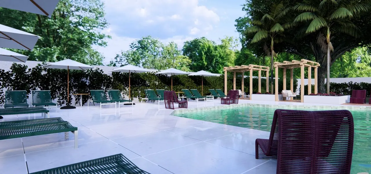 Piscina do Hotel Ilha do Marajó, um refúgio de luxo em meio à natureza da Amazônia paraense - Foto: divulgação