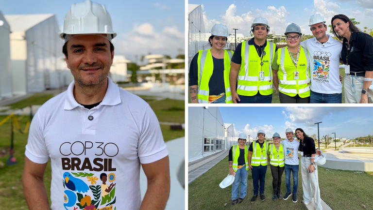 Celso Sabino, ministro do Turismo e presidente do Conselho Executivo da ONU Turismo, acompanha as obras do Parque da Cidade em Belém, palco central da COP30 - Foto: Aimée Balbi/MTur