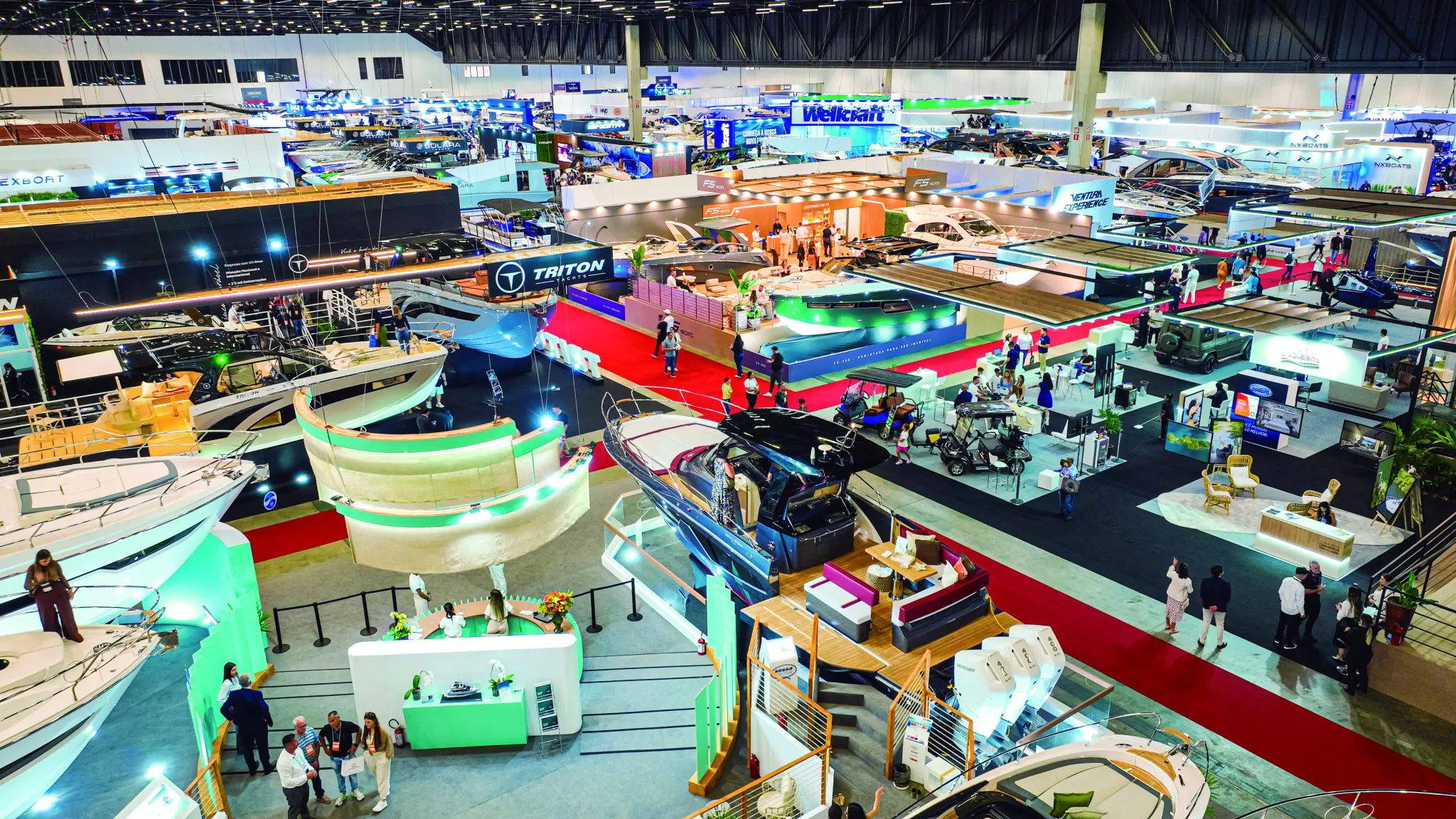 Público confere embarcações de luxo na edição 2024 do São Paulo Boat Show (Foto: Divulgação/Boat Show Eventos)
