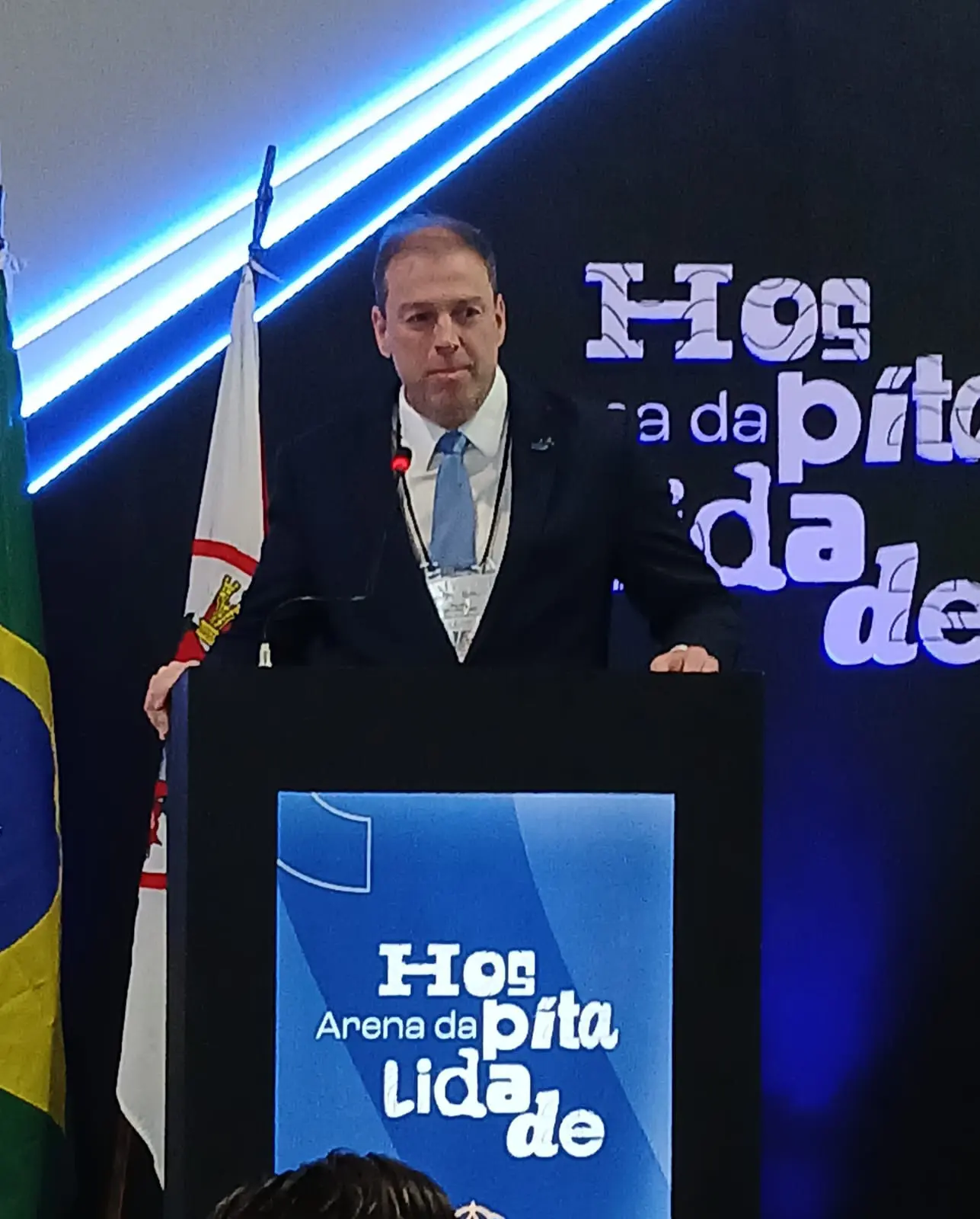 Marcelo Picka Van Roey, presidente da Resorts Brasil, durante a abertura da Equipotel (Foto: Paulo Atzingen / DT)