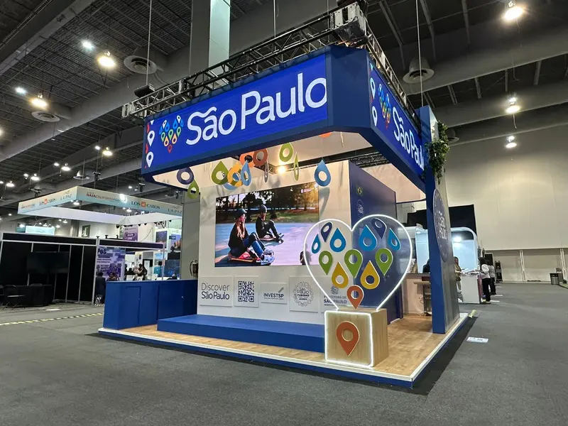 Estande da Cidade de São Paulo promove a capital e seus atrativos turísticos - Foto: divulgação Discover/Descubra São Paulo - Festuris