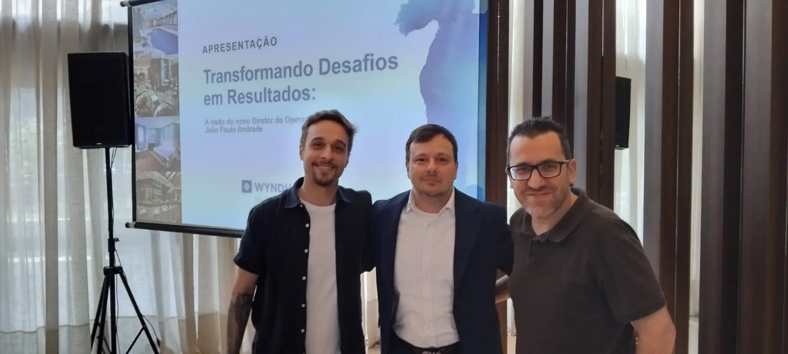 Henrique Matos (analista de marketing), João Paulo Andrade (diretor de operações) e Denis Miranda (analista de mkt) - Foto: divulgação