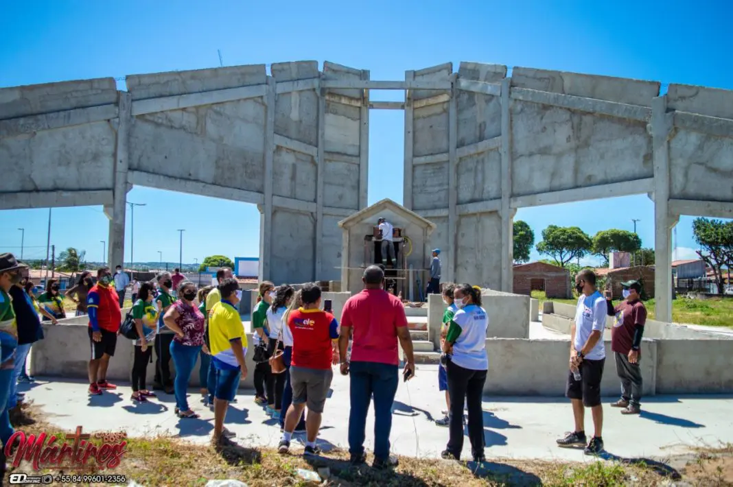 Peregrinos percorrem trechos do Caminho dos Santos Mártires no RN — Crédito: Divulgação Caminho dos Santos Mártires