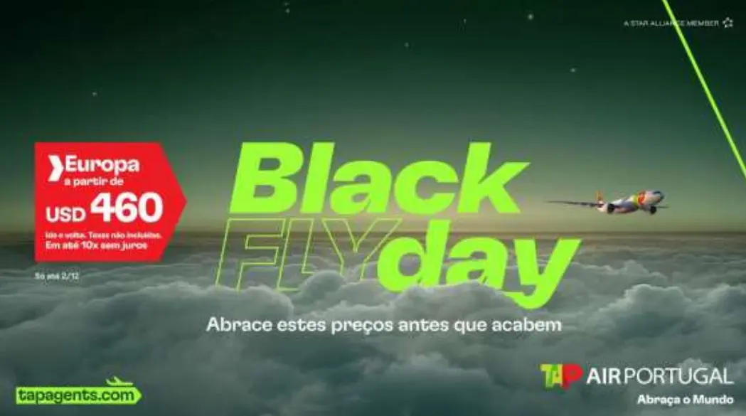 Black Flyday TAP: passagens para destinos europeus a partir de USD 460 - Crédito: divulgação