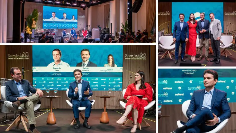 Ministro Celso Sabino destaca crescimento histórico do turismo nacional em participação no Seminário Esfera Rio de Janeiro - Crédito: Sérgio Greif