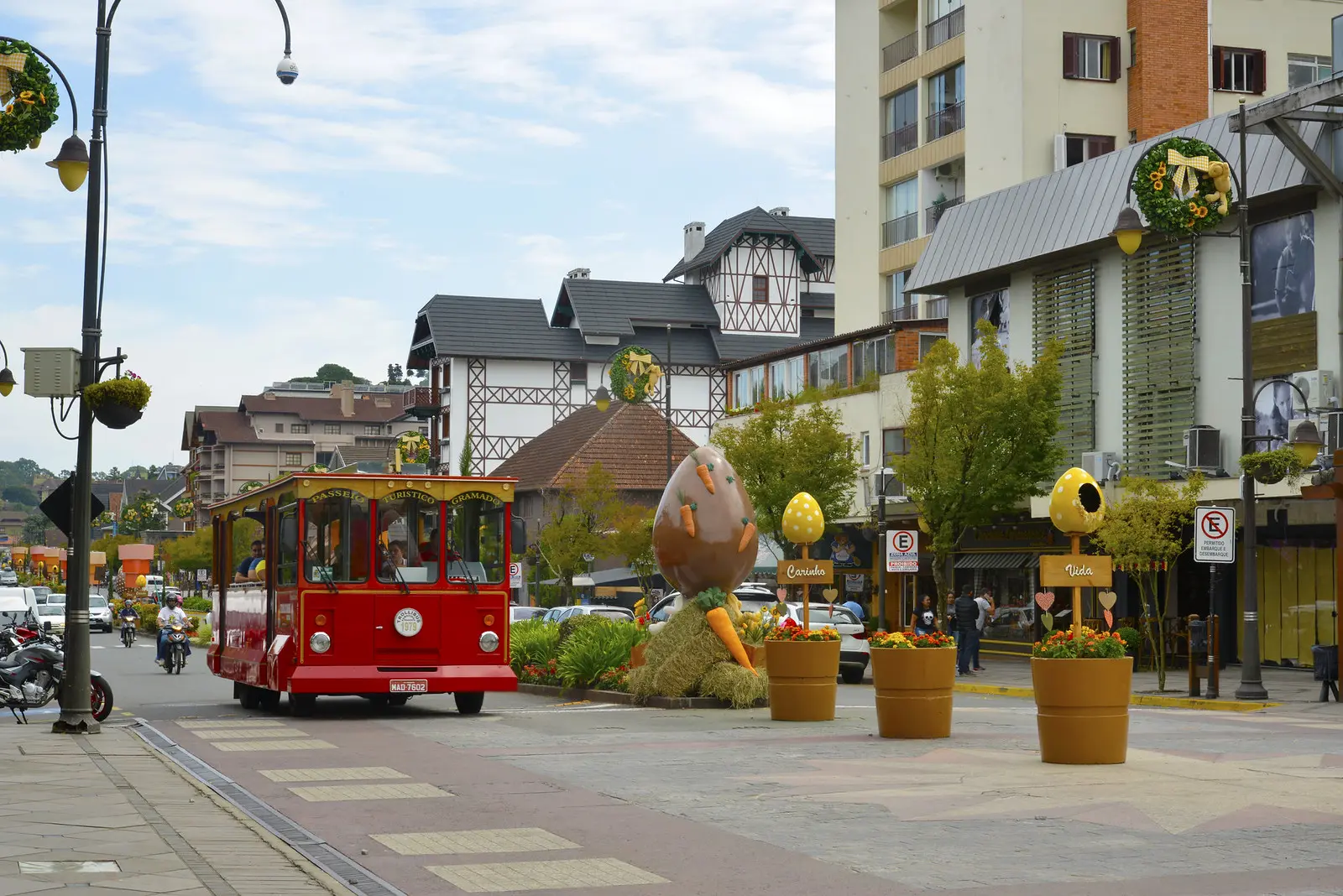 Gramado, na Serra Gaúcha, é um dos destinos mais visitados do Rio Grande do Sul, com forte presença de turistas estrangeiros. - Crédito: MTur Destinos