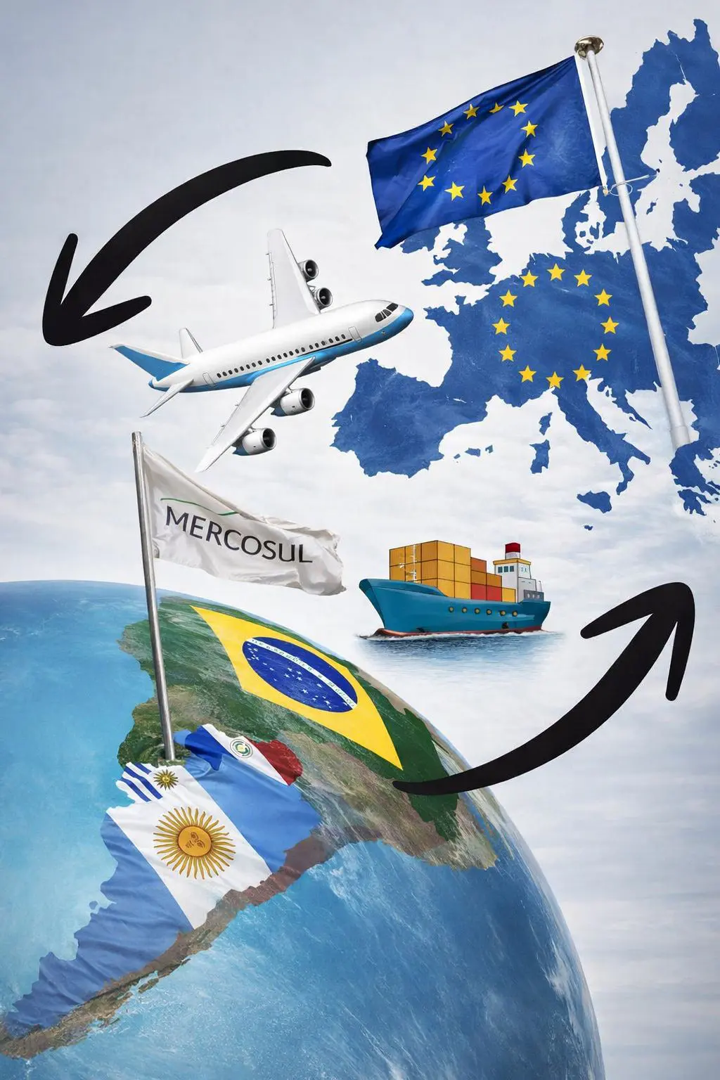 Acordo entre União Europeia e Mercosul pode redefinir o comércio de vinhos e a proteção de indicações geográficas entre os blocos - Crédito: Canva