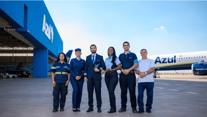 Azul anuncia 45 vagas de emprego em diferentes regiões do país - Crédito: reprodução Gupy Azul