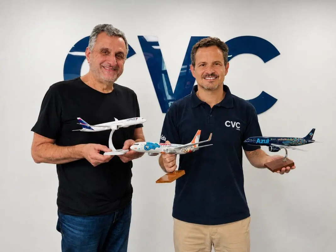 Claiton Armelin, Diretor de produtos nacionais da CVC Corp, e Renzo Mello, Diretor de aéreo e marítimo da CVC CORP - Crédito: divulgação