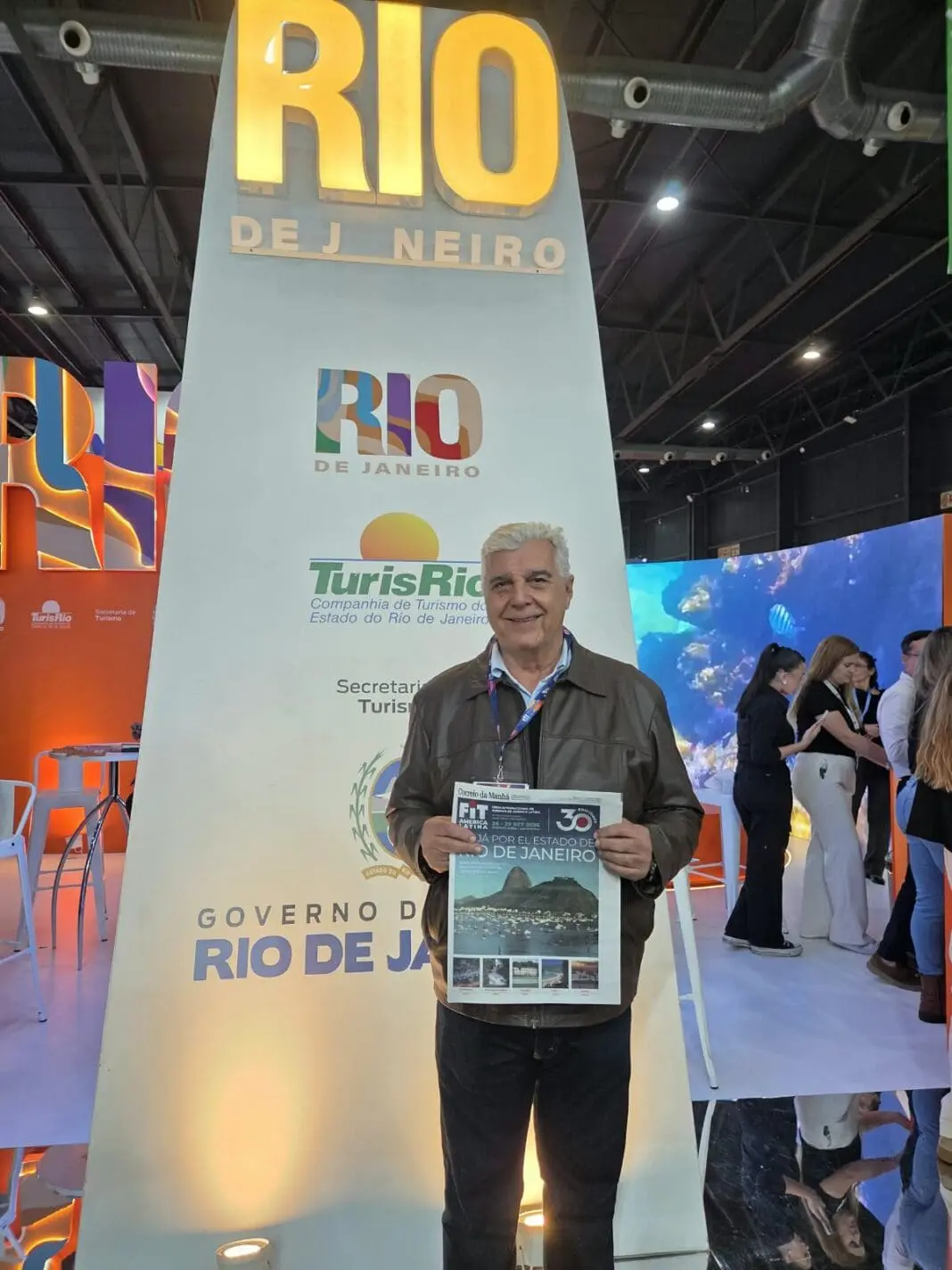 Alfredo Lopes, presidente do HotéisRIO e do Conselho Deliberativo da ABIH-RJ, durante a FIT América Latina, em Buenos Aires. Crédito: Divulgação
