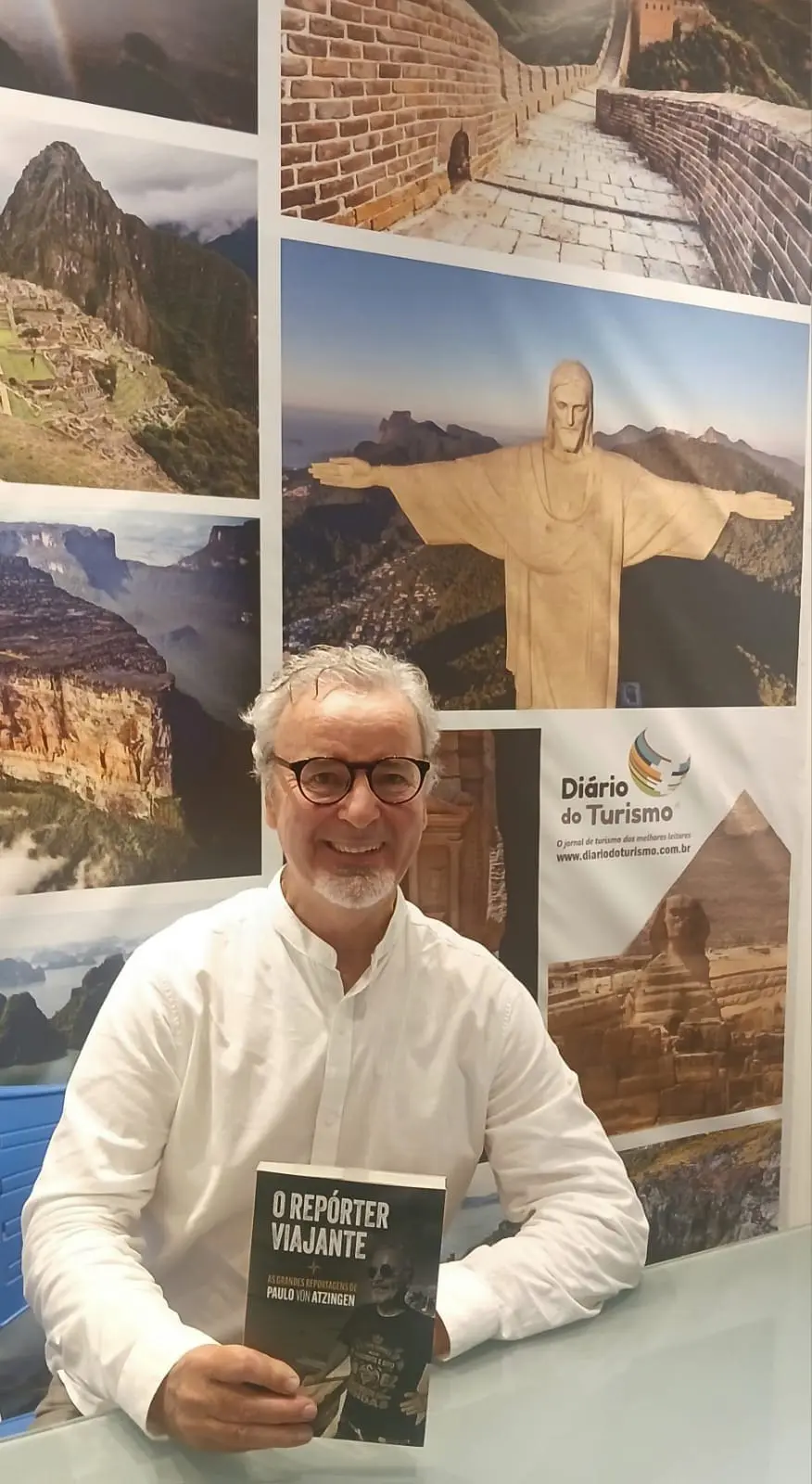 Paulo Atzingen apresenta O Repórter Viajante, obra que reúne memórias, experiências e reportagens produzidas ao longo de suas viagens. (Crédito: Paulo Atzingen)