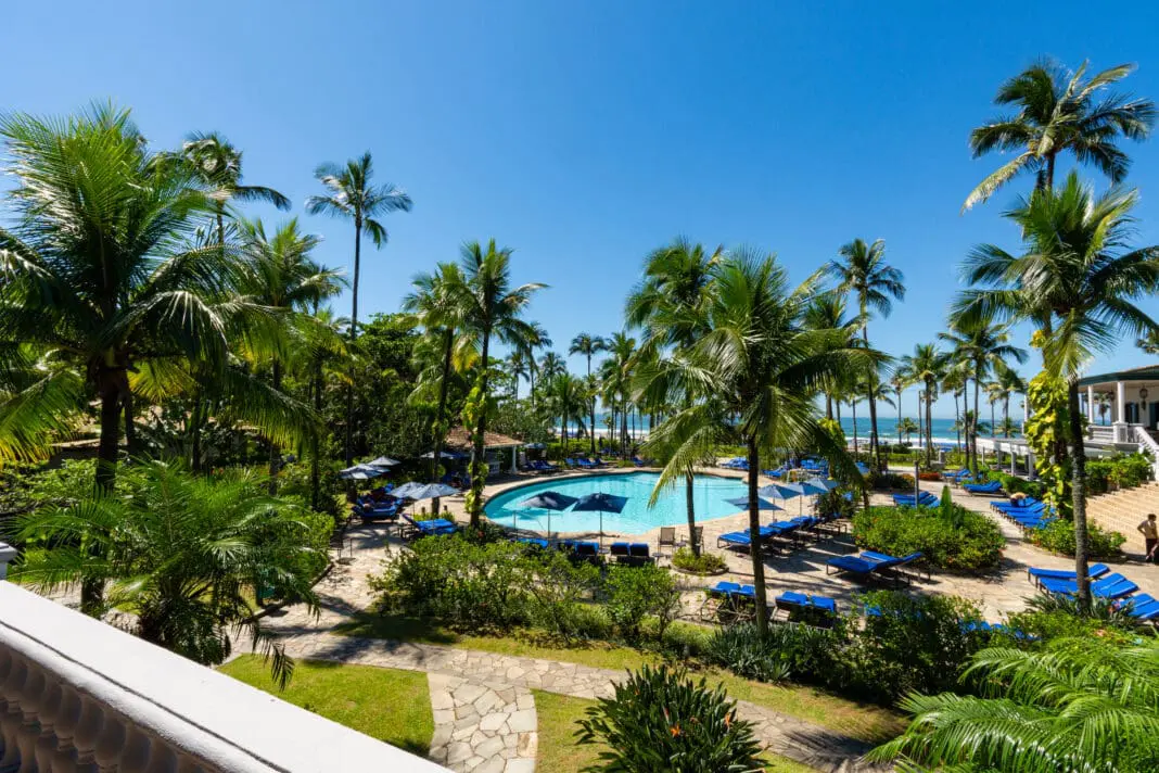 1. Área de piscina do Casa Grande Hotel Resort & Spa, no Guarujá, é uma das opções de lazer para os hóspedes. (Crédito: Divulgação) 1. Área de piscina do Casa Grande Hotel Resort & Spa, no Guarujá, é uma das opções de lazer para os hóspedes. (Crédito: Divulgação)