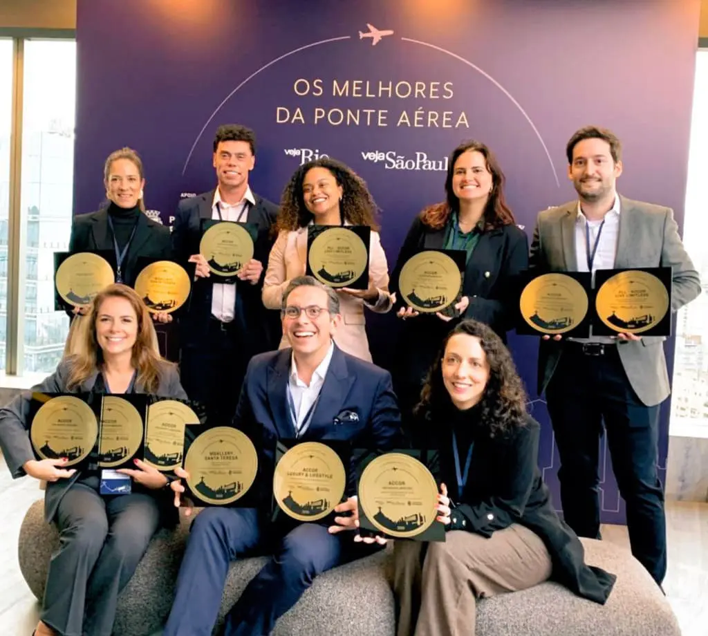 Equipe Accor no evento de premiação “Os Melhores da Ponte Aérea” - Crédito: divulgação